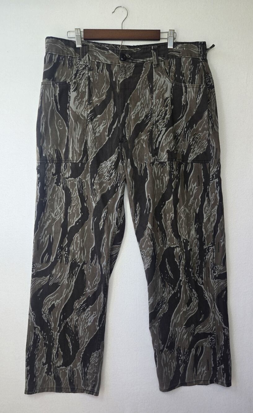Vintage Ranger Pants Men’s Sz L Baggy Camo Tiger Stripe Military Hunting USA